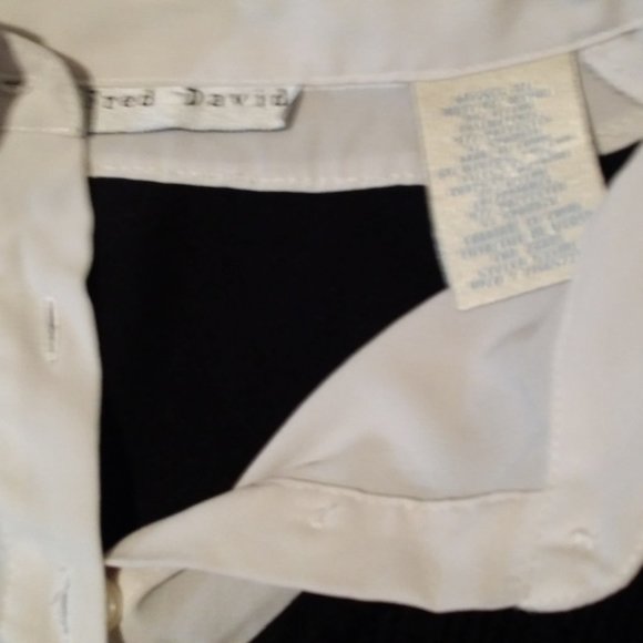 Fred David Black and White Collared Sweater - Picture 7 of 7